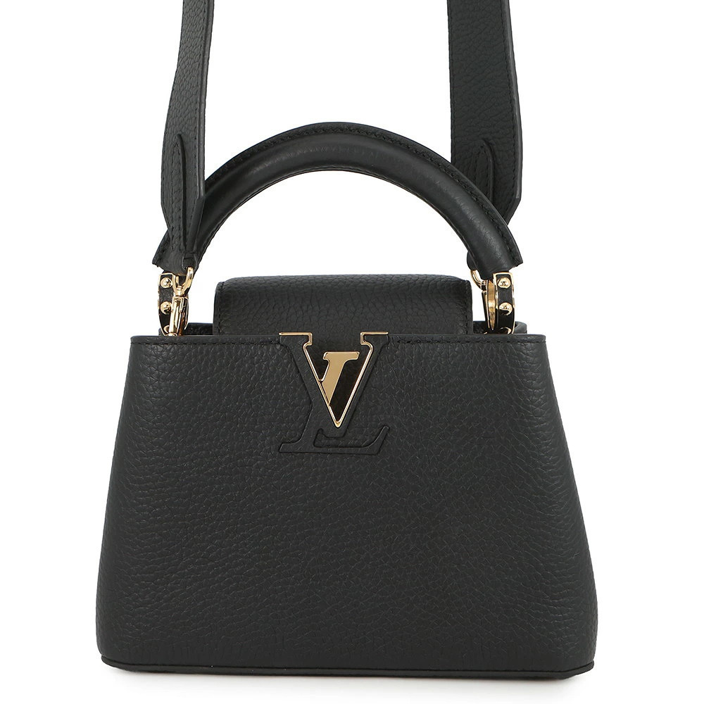 Louis Vuitton Capucines handbag Taurillon leather shoulder bag black